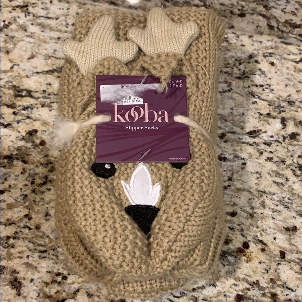 Kooba Reindeer Slipper Socks